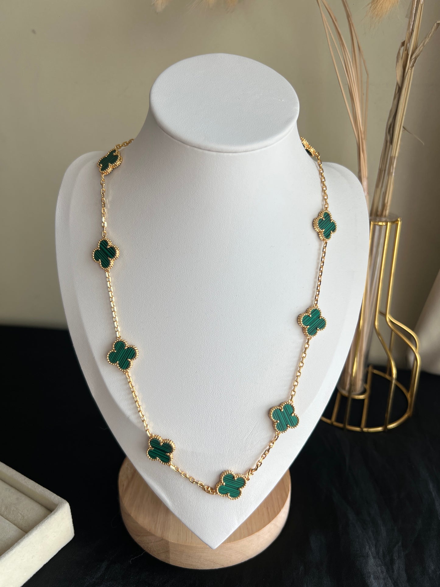 Alhambra Malachite Necklace