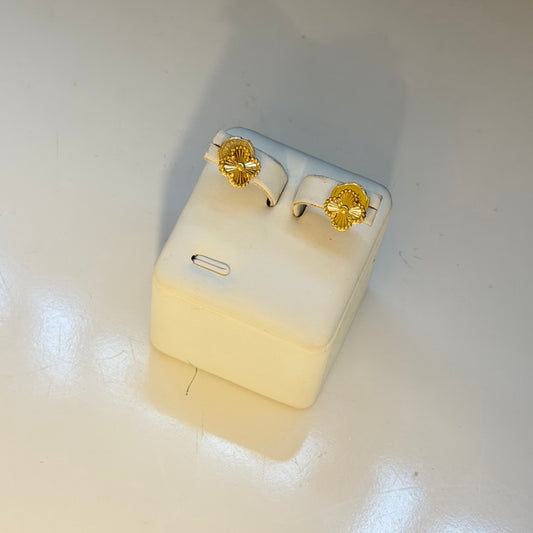 Clover Earring - Gold tone size 10mm