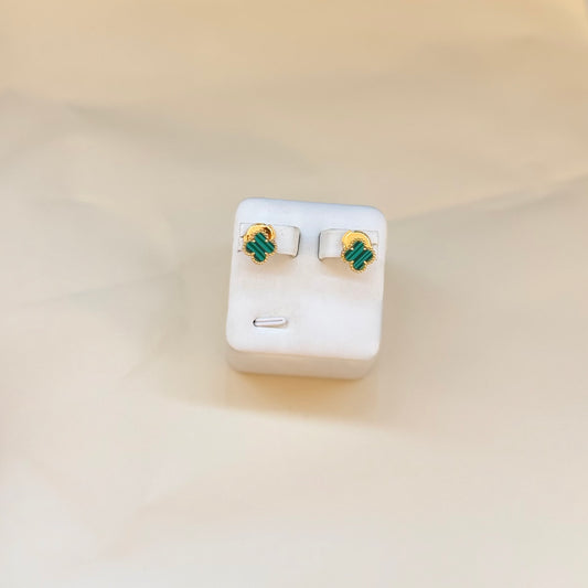 Alhambra Malachite Earrings