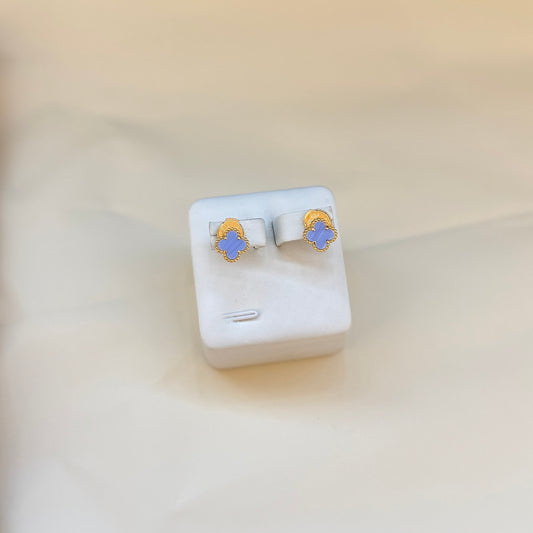 Clover Earring - Chalcedony size 10mm