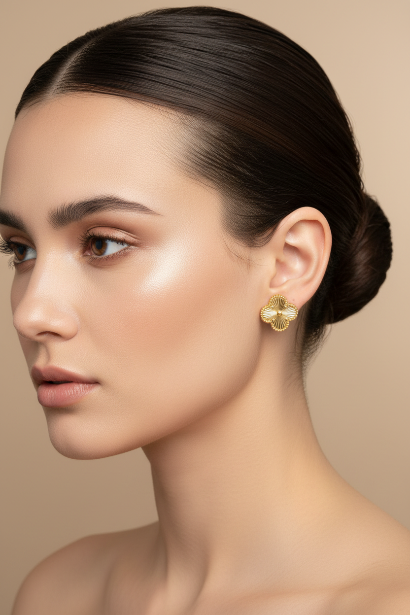 Alhambra Gold Color Earring
