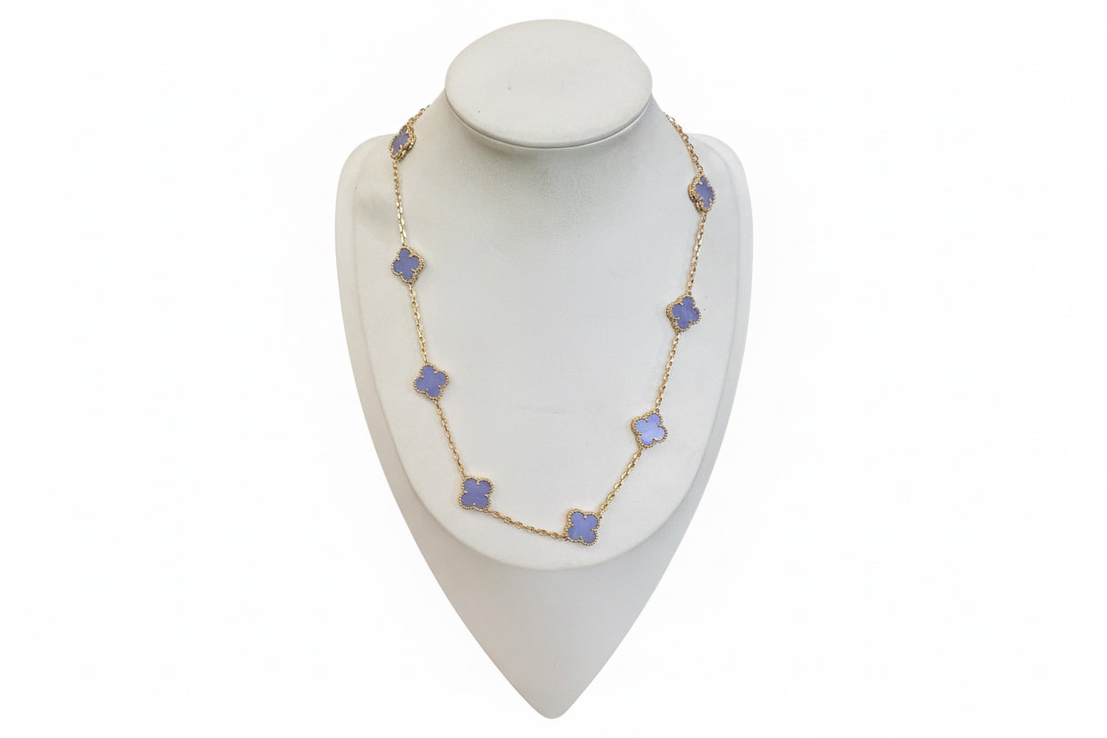 Clover Necklace 10 Motif — Chalcedony